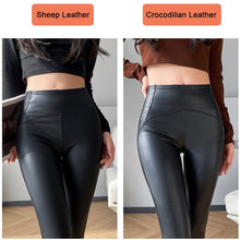 Load image into Gallery viewer, Black Leather Leggings