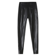 Load image into Gallery viewer, Black Leather Leggings