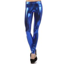 Load image into Gallery viewer, Blue Metallic Leggings